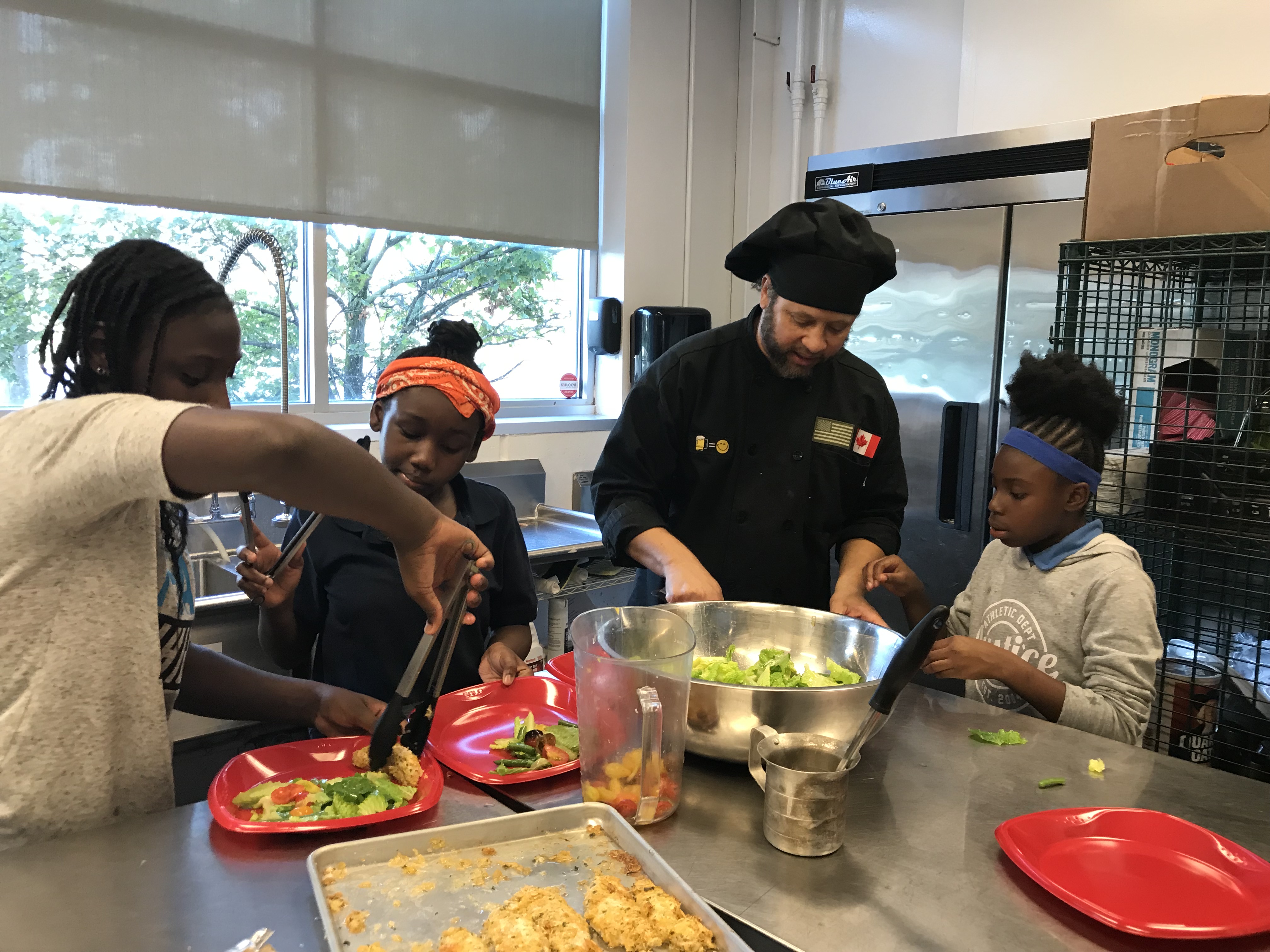 Flint Kids Cook salad